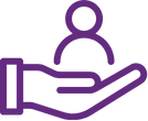 An image holding a person, showing support
